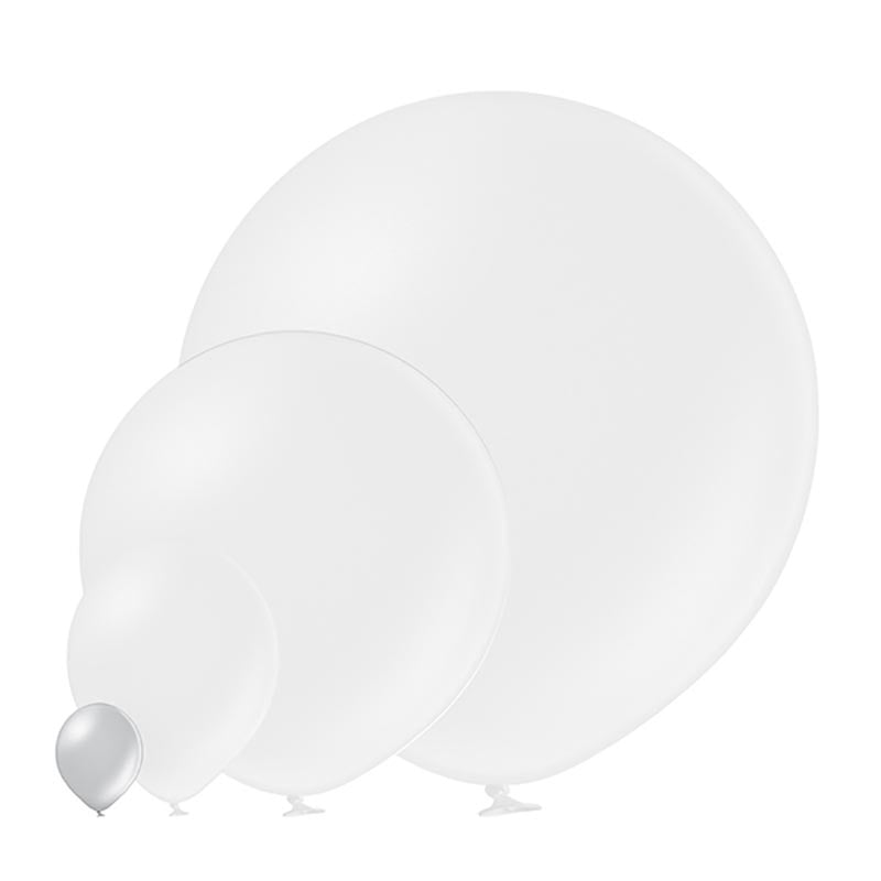 25 Stk. Luftballon Uni Metallic Ø 12cm | Silber