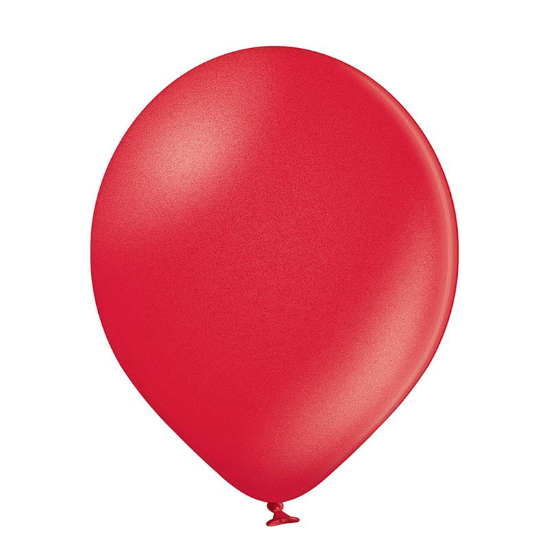 25 Stk. Luftballon Uni Metallic Ø 12cm | Kirschrot