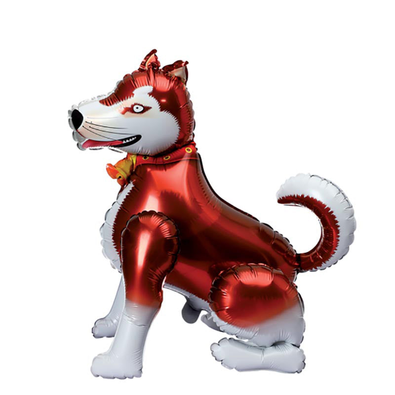 ABC 4D Folienballon "Husky braun" | 130cm