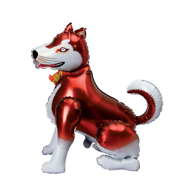 ABC 4D Folienballon "Husky braun" | 130cm