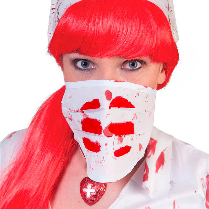 Mundschutz mit Blut