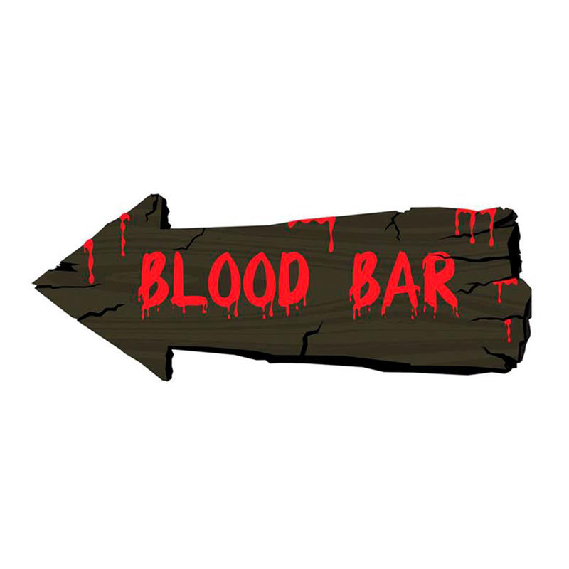Schild Blood Bar ca. 50 cm Halloween Dekoration