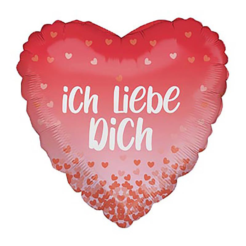 18"/Ø46cm Herz Folienballon "Ich Liebe Dich "