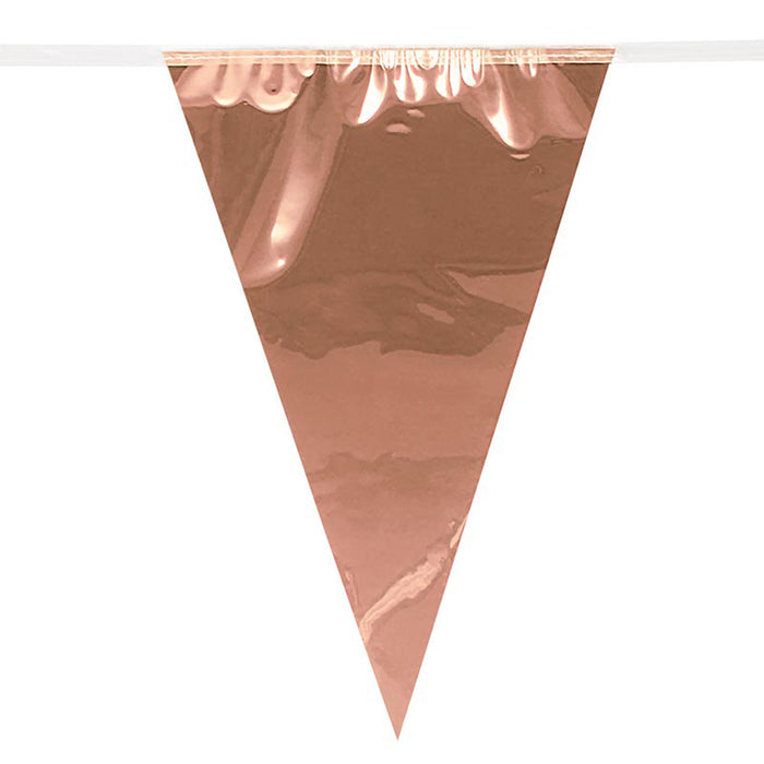 Wimpelkette PE 30x20cm L: 10m | Metallic Roségold