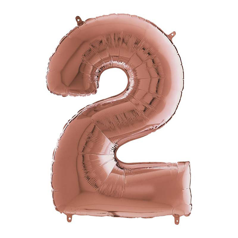 Riesenzahl Folienballon 26"/66cm | Rosegold #2