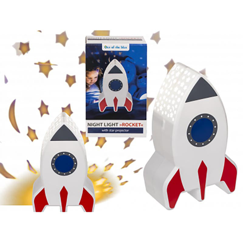 Lampe Rakete mit Sternenprojektor ca. 15cm