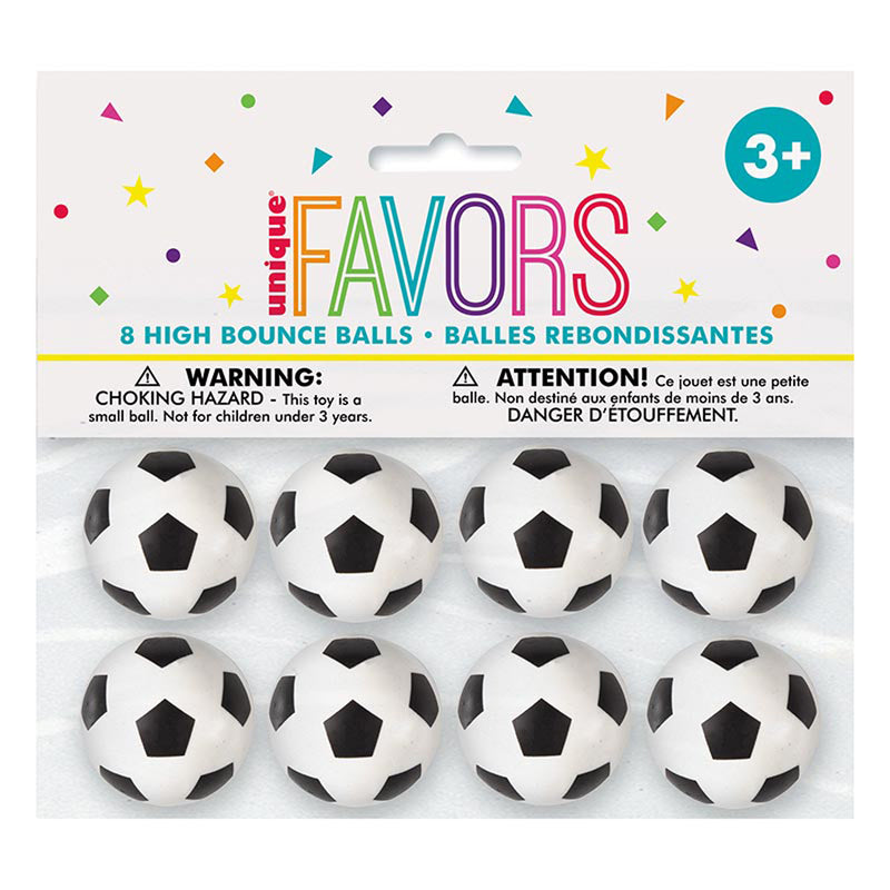Favours Flummi Springbälle Fußball ⌀ 3,2 cm | 8Stk