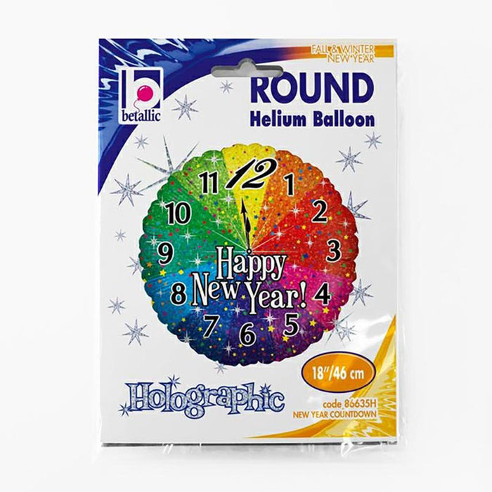 ABC18 Folienballon "HNY Countdown Holo" | Ø 46 cm