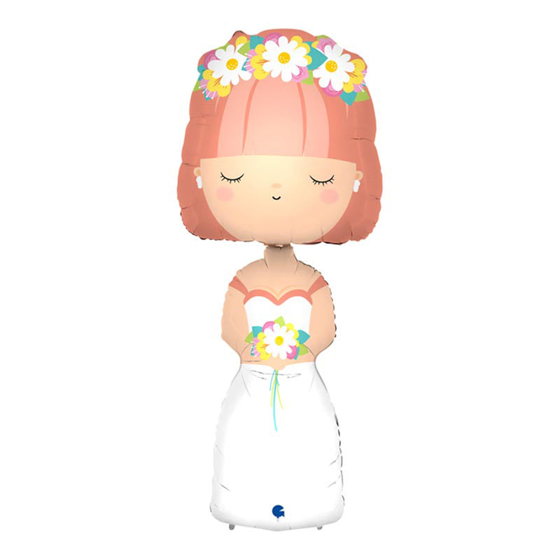 52" Folienballon Airwalker "Braut" | 132 cm