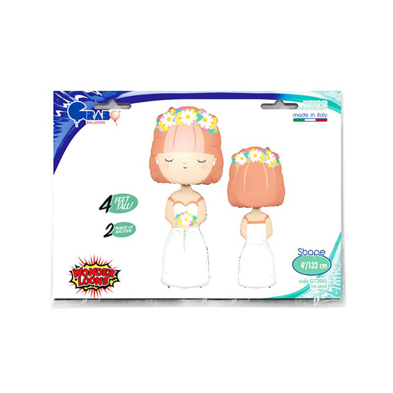 52" Folienballon Airwalker "Braut" | 132 cm