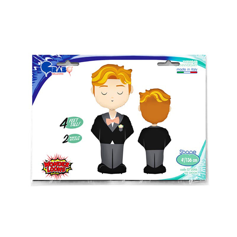 53" Folienballon Airwalker "Bräutigam" | 136 cm