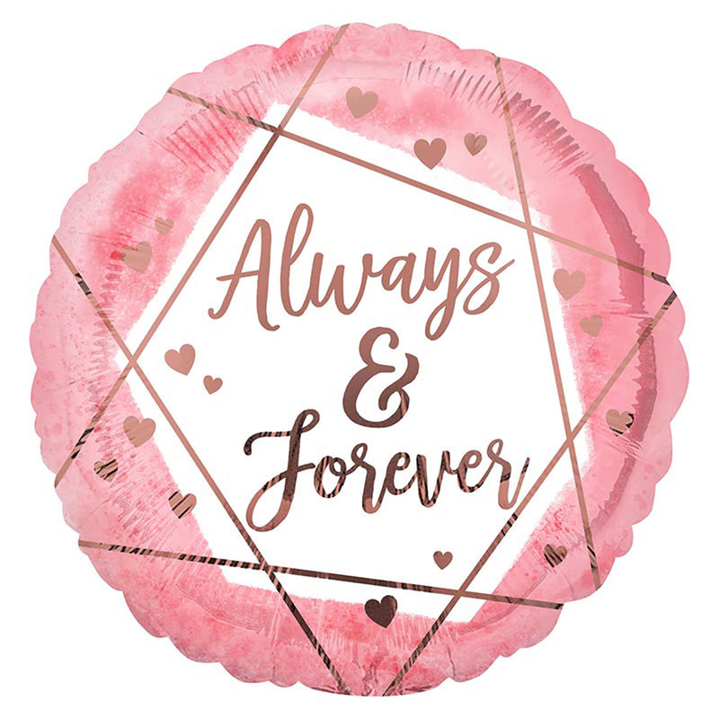 ABC18 Folienballon "Always & Forever" | Ø 45 cm