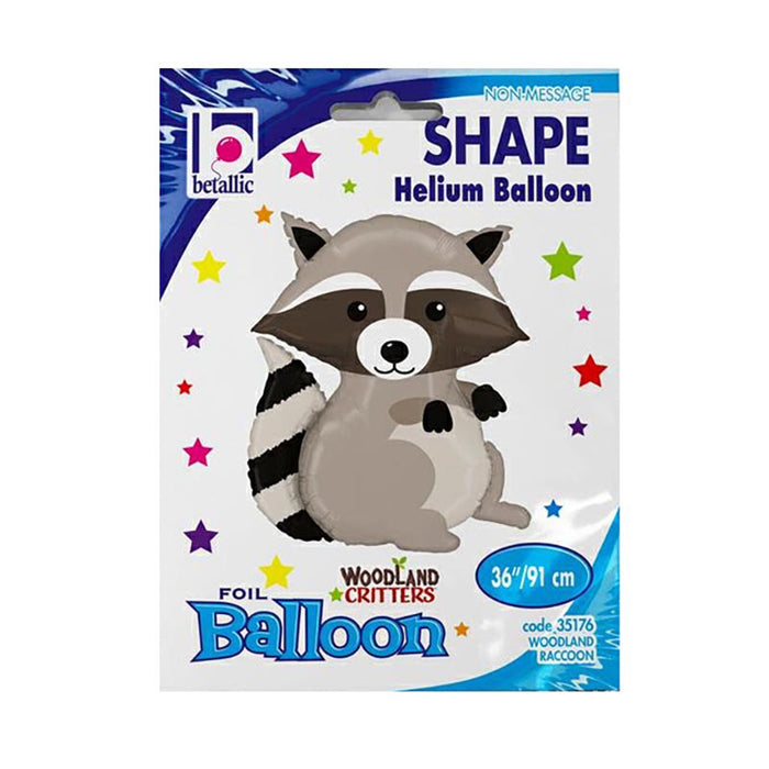 Shape Folienballon "Woodland Waschbär" | 91 cm