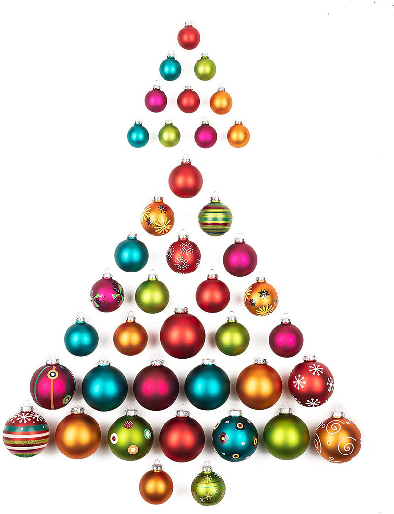Weihnachtskugeln Vinezia 40 Stk | 4 cm (10 Stk.), 6 cm (16 Stk.), 8 cm (14 Stk.) | Edle Christbaumkugeln