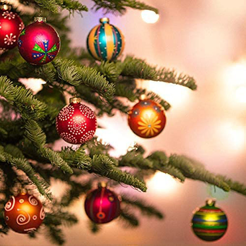 Weihnachtskugeln Vinezia 40 Stk | 4 cm (10 Stk.), 6 cm (16 Stk.), 8 cm (14 Stk.) | Edle Christbaumkugeln