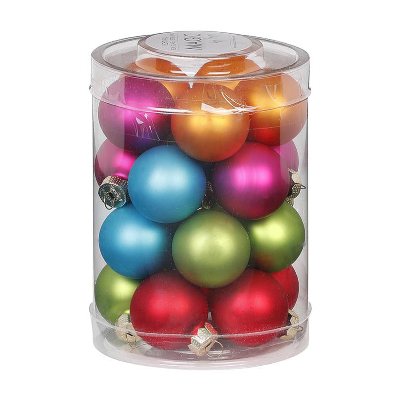 Weihnachtskugeln MilleFiori | Ø 3 cm | 20 Stück | Glas | Bunt