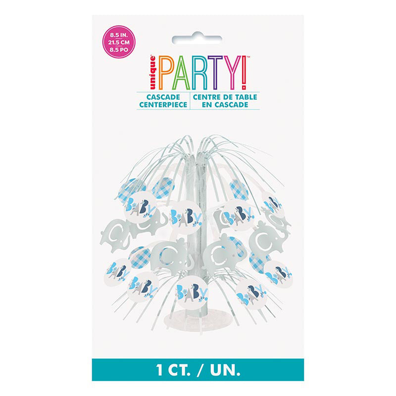 Kaskade Elefant Floral Blau ca. 21cm