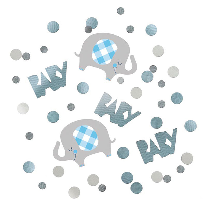 Konfetti Metall Elefant Floral Blau 14g