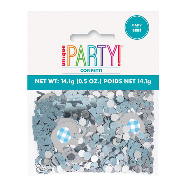 Konfetti Metall Elefant Floral Blau 14g