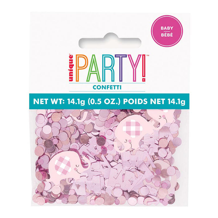 Konfetti Metall Elefant Floral Pink 14g