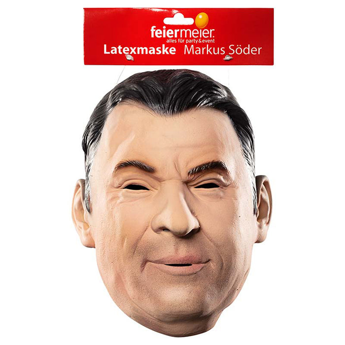 feiermeier Realistische Latex-Maske "Markus Söder"  Politisches Satire-Accessoire für Karneval, Fasching, Halloween & politische Bühnenauftritte