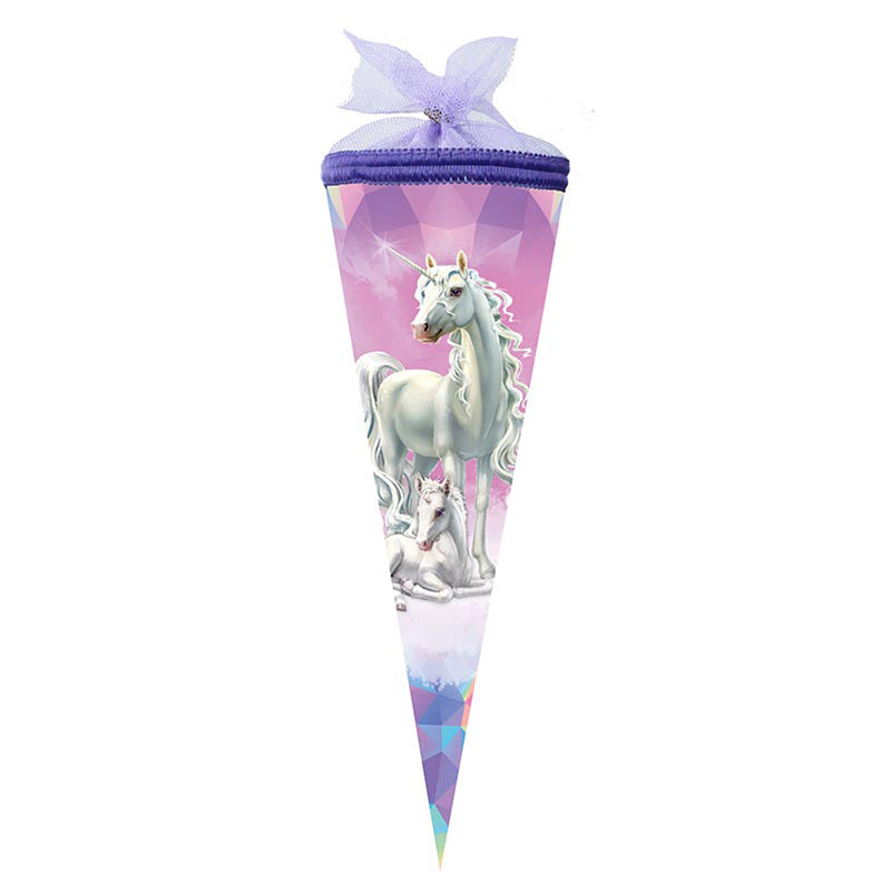 Schultüte 35cm Einhorn weiß