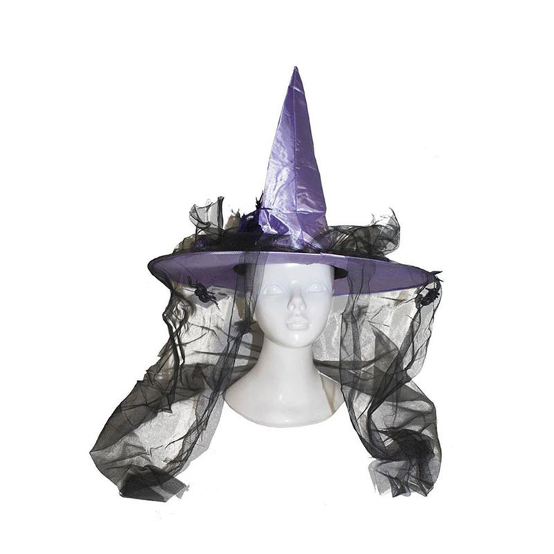 Hut Hexenhut Lila Tüll