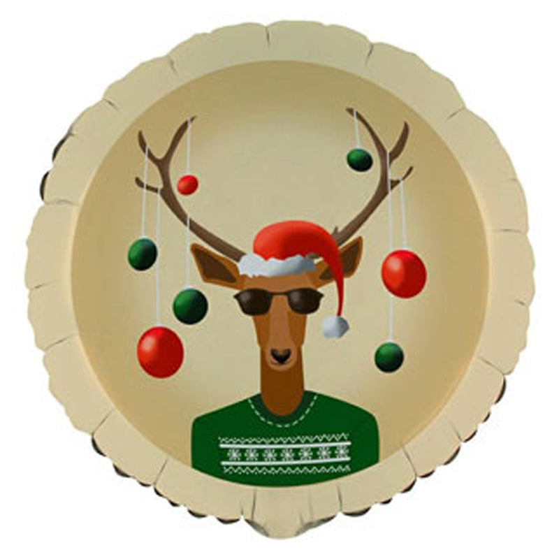 18"/Ø46cm Folienballon "Weihnachtsrentier"