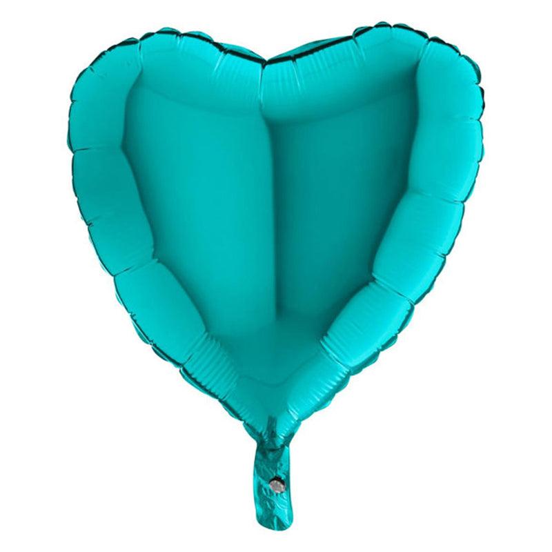 18"/Ø46cm Herz Folienballon  Uni | Tiffany /Türkis