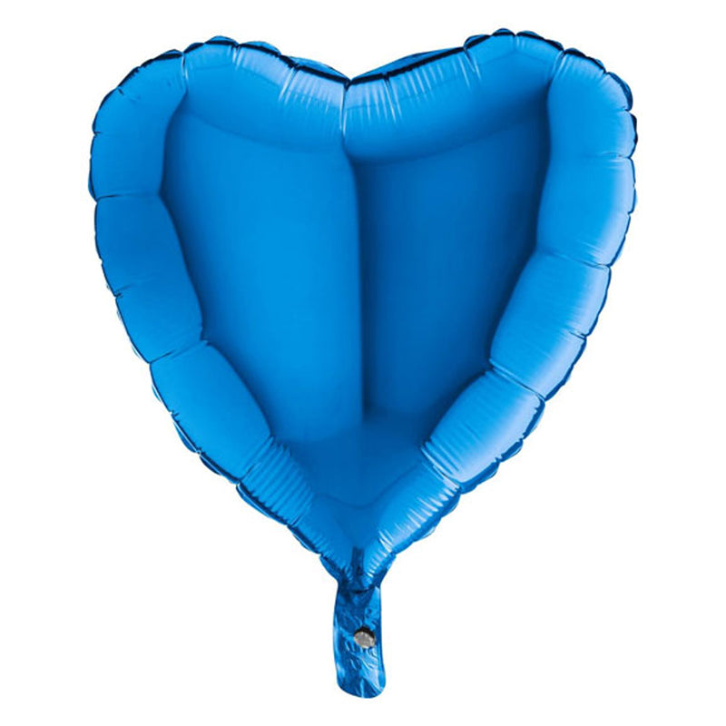 18"/Ø46cm Herz Folienballon  Uni | Blau