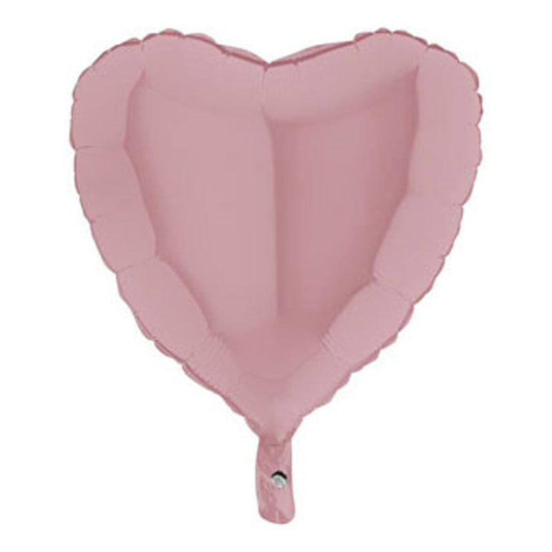 18"/Ø46cm Herz Folienballon  Uni | Matte Satin Pink