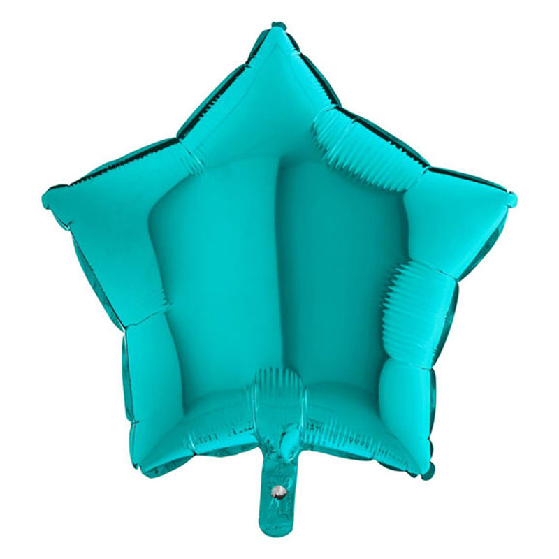 18"/Ø46cm Stern Folienballon Uni | Tiffany / Türkis