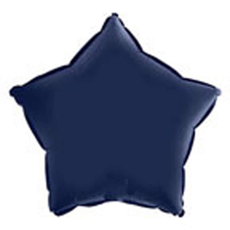 18"/Ø46cm Stern Folienballon Uni | Satin Blau