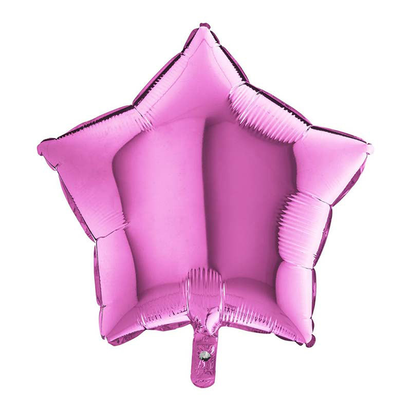 18"/Ø46cm Stern Folienballon Uni | Fuchsia