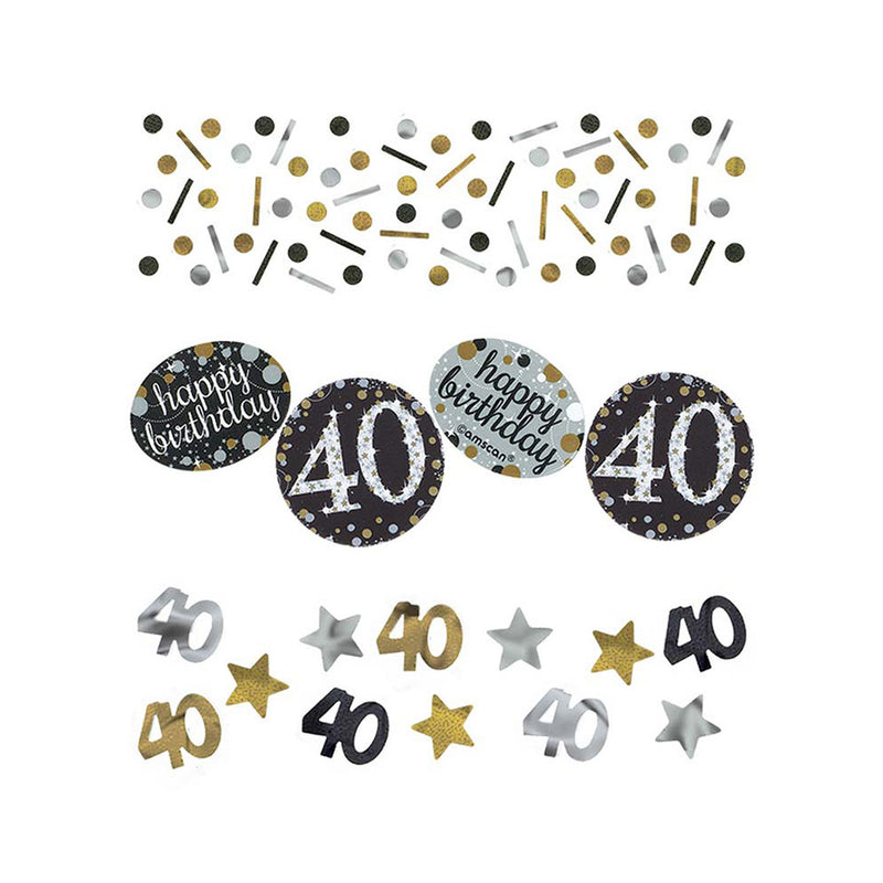 Konfetti Metall 34g Sparkling Gold #40