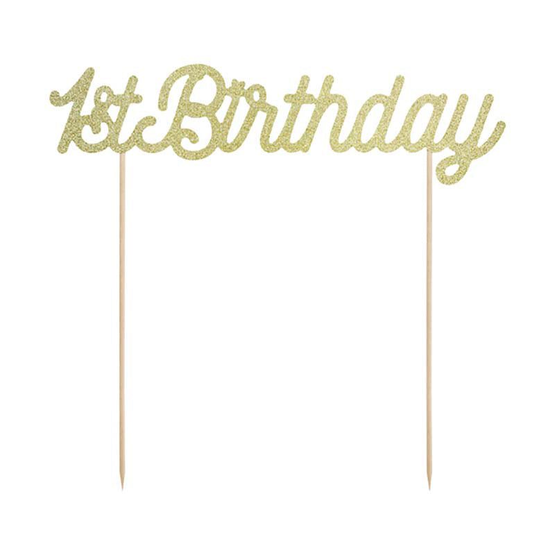Tortendeko "1st Birthday" 21cm | Gold