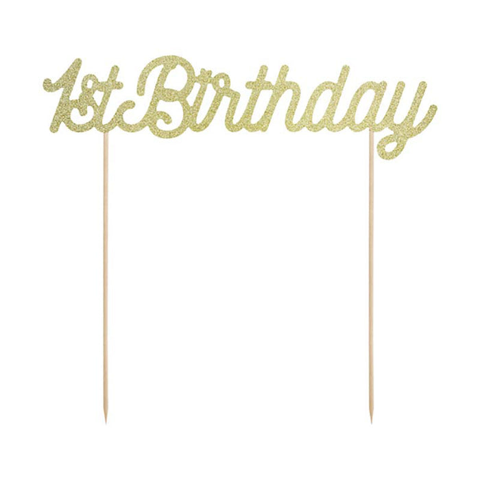 Tortendeko "1st Birthday" 21cm | Gold