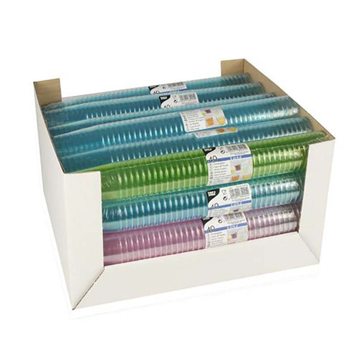 Schnapsglas aus PS 4 cl, 40 St farbig sortiert