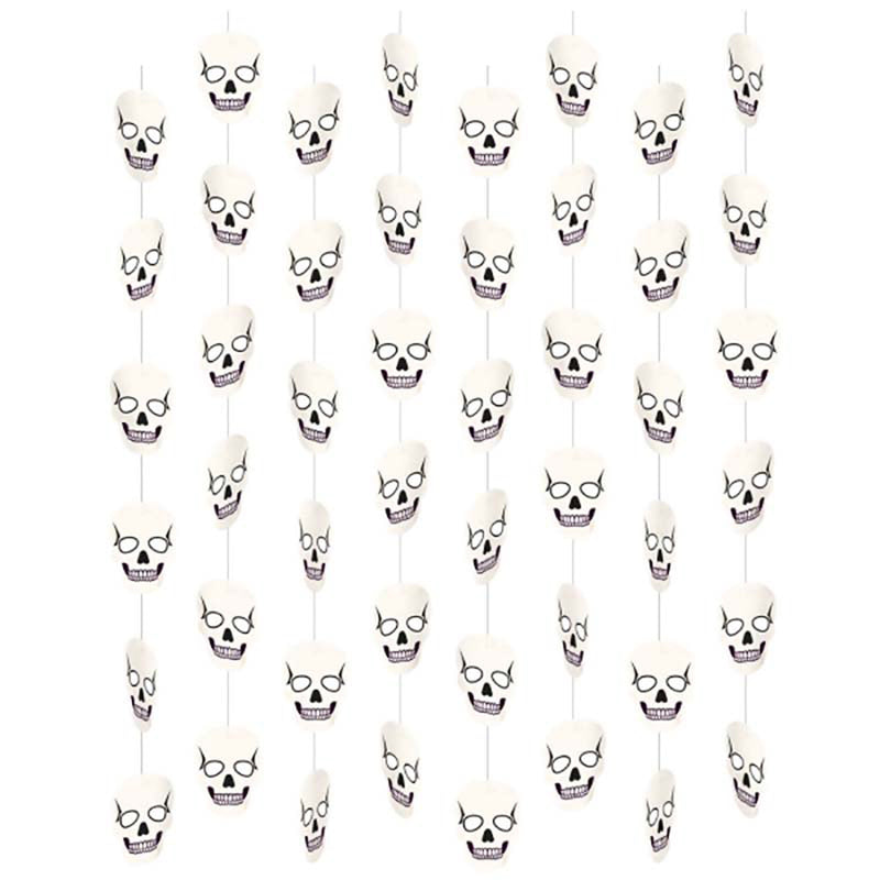 Hängedeko Skulls Papier Länge 130 cm Halloween