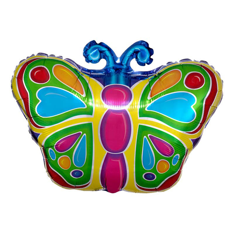 ABC18 Folienballon "Schmetterling" Bunt S50 | Ø 45 cm