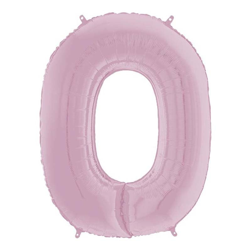 Riesenzahl Folienballon 26"/66cm | Pastel Pink #0