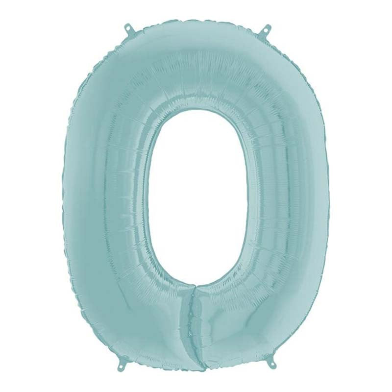 Riesenzahl Folienballon 26"/66cm | Pastel Blue #0