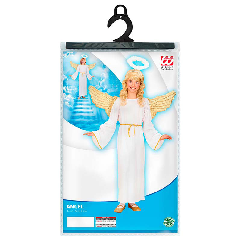 Kostüm Kid Engel (Kleid, Heiligenschein)