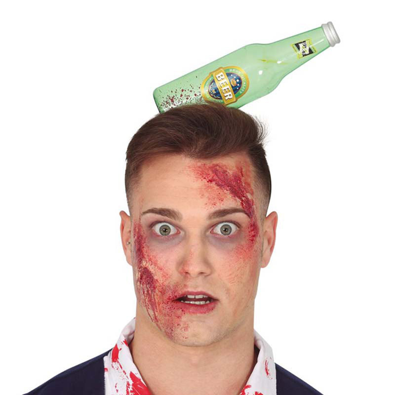 Haarreif Flasche im Kopf