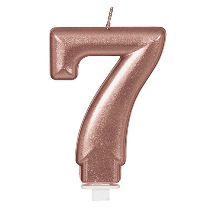 Kerzenzahl 7 Rosegold