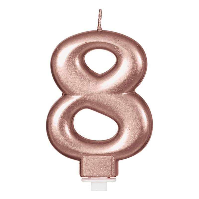 Kerzenzahl 8 Rosegold