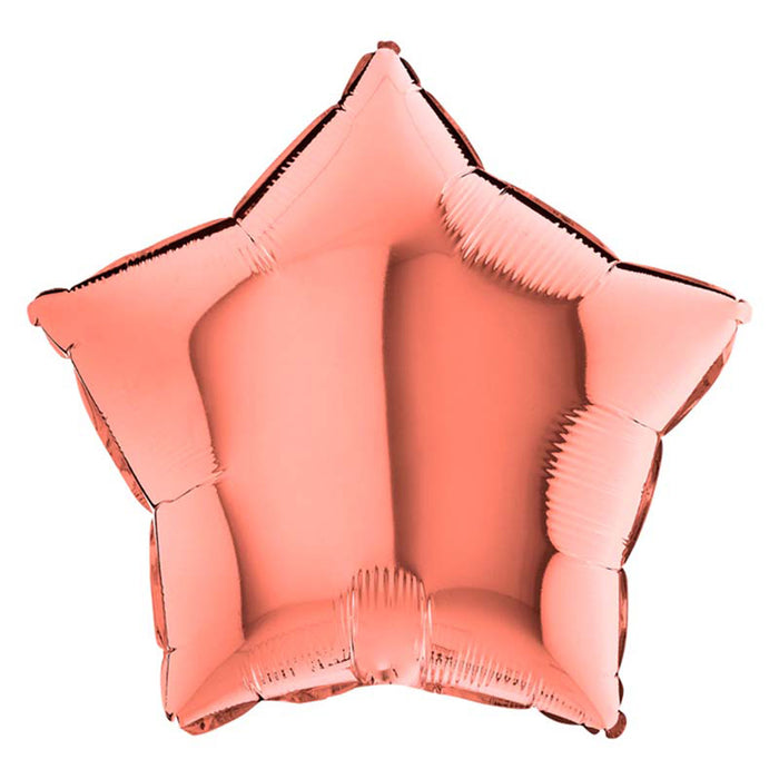 18"/Ø46cm Folienballon Lose - Uni Stern | Roségold