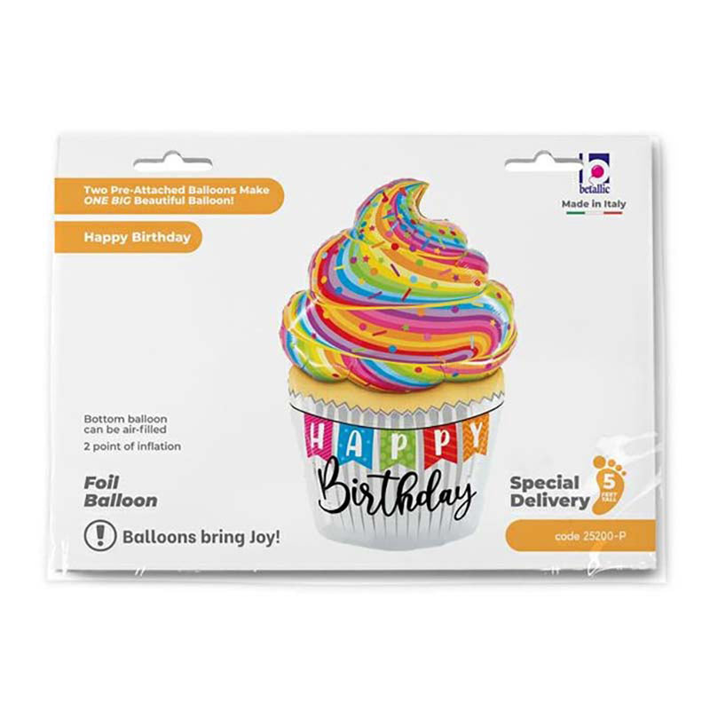 Special Delivery Folienballon "B-Day Cupcake" | 142 cm