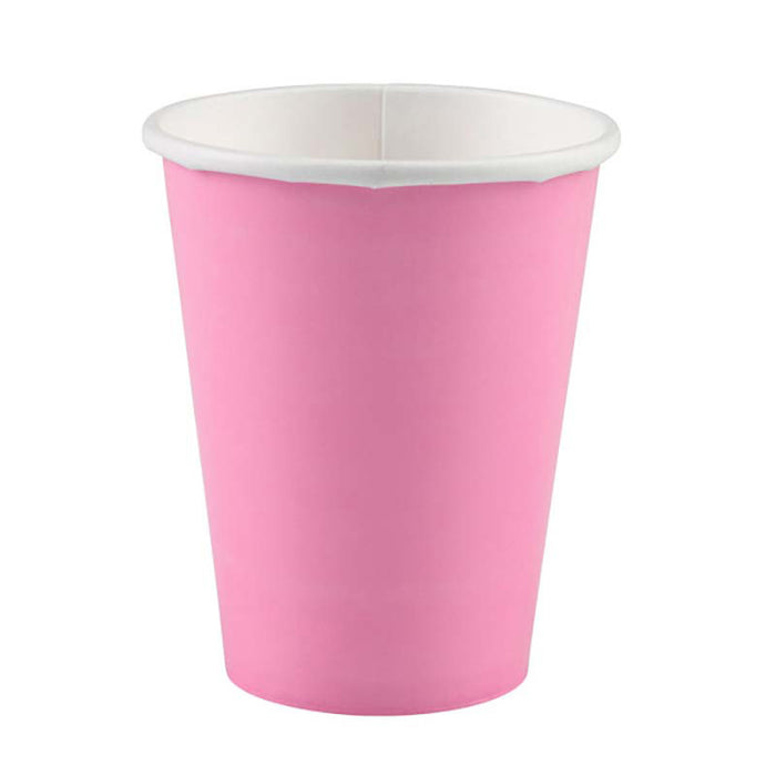 Pappbecher Unifarben - 250ml/8Stk. | Rosa
