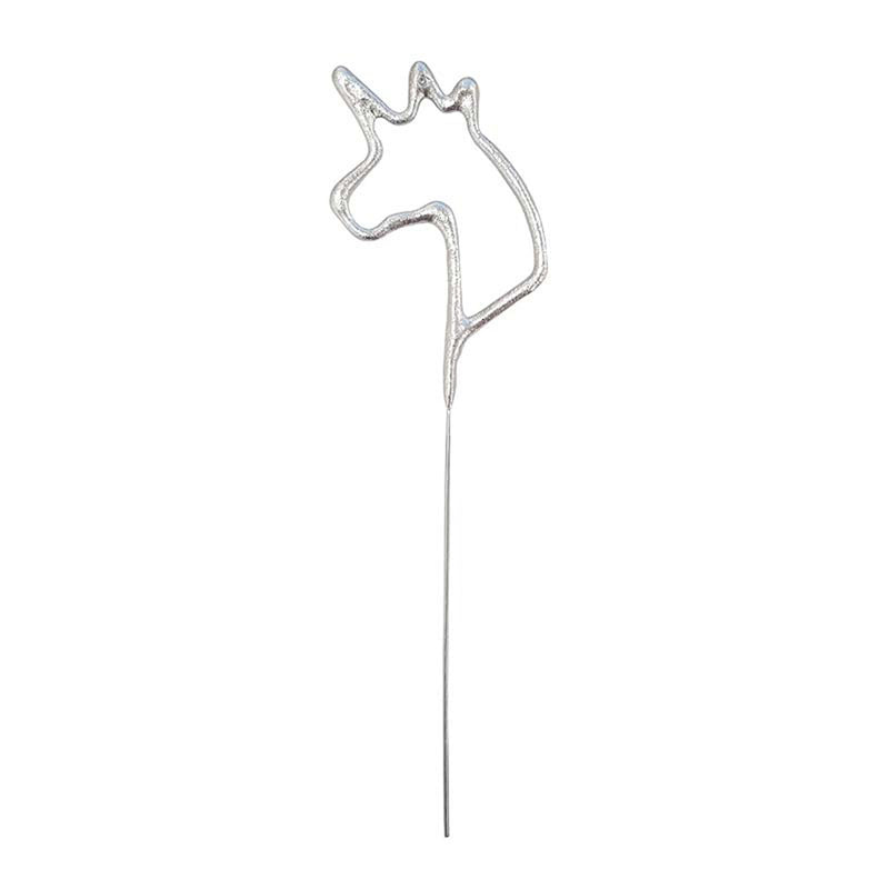 Wunderkerze ca. 18 cm Einhorn Silber